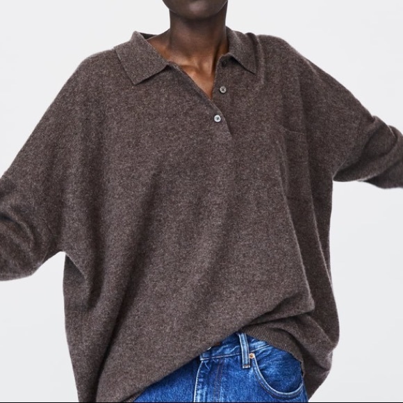 Zara Sweaters | Zara Cashmere Polo 